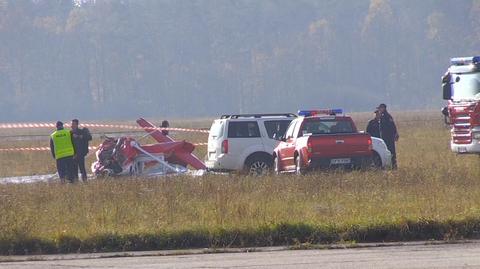 Samolot cessna 150 spadł przy pasie startowym