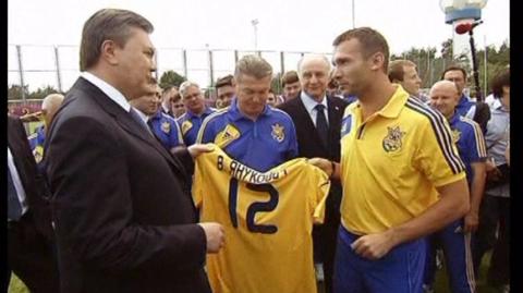 Prezydent Ukrainy motywuje piłkarzy