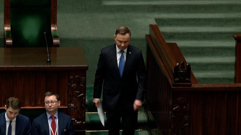 Andrzej Duda wygłosił orędzie na pierwszym posiedzeniu Sejmu nowej kadencji