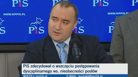 Przemysław Gosiewski: Chcemy, by usprawiedliwienia posłów były dostępne w Internecie