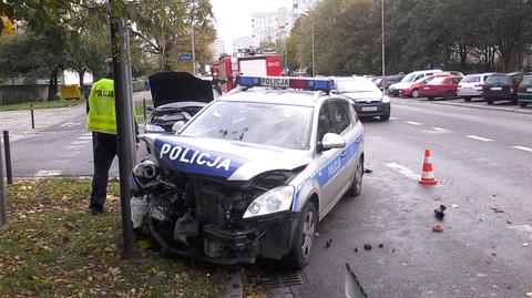Zderzenie radiowozu z samochodem osobowym we Wrocławiu