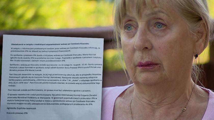 IPN: Wdowa po gen. Kiszczaku zażądała 90 tys. zł za dokumenty