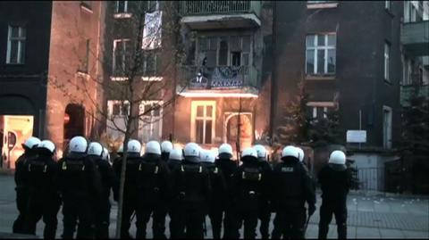 Nagranie z akcji policji w centrum Katowic
