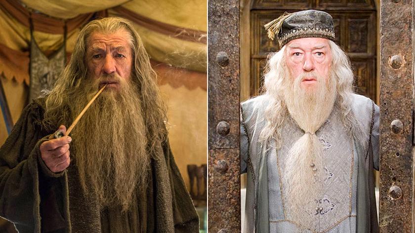 Albus Dumbledore (Michael Gambon) w filmie "Harry Potter i książę Półkrwi"