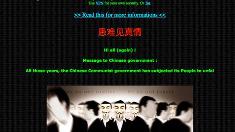 Zmasowany atak hakerów na Chiny. "Upadnie zgniły reżim"