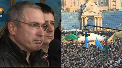 Chodorkowski bliski łez na Majdanie