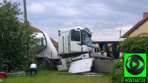 Wypadek w Bugaju. Ciężarówka uderzyła w autobus PKS