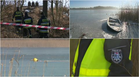 Ratownicy znaleźli ciało mężczyzny na jeziorze Dłużec