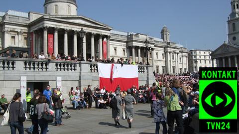 Polacy żegnali parę prezydencką na Trafalgar Square