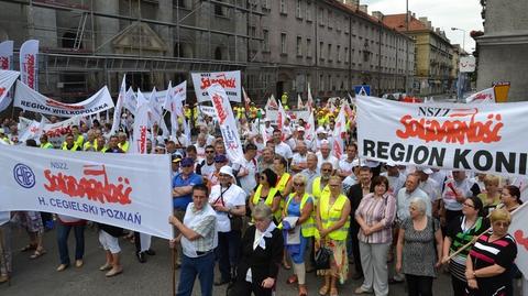 Solidarność protestowała w Wielkopolsce 