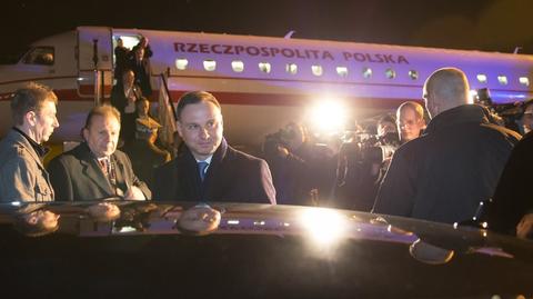 Prezydent Andrzej Duda wylądował w Belgii