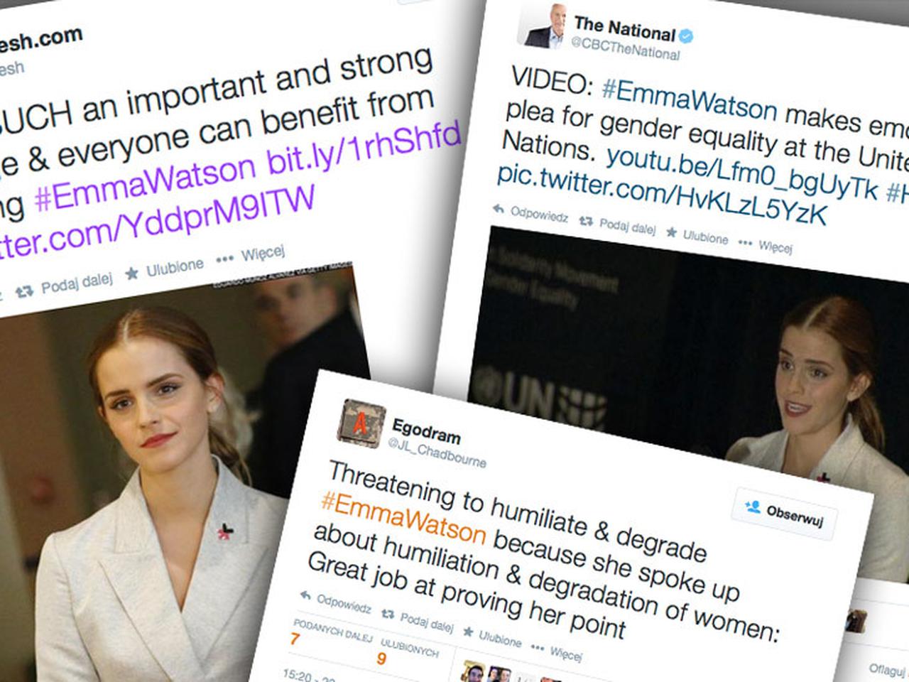 Mocny głos Emmy Watson o feminizmie. Hakerzy grożą publikacją jej nagich  zdjęć - TVN24