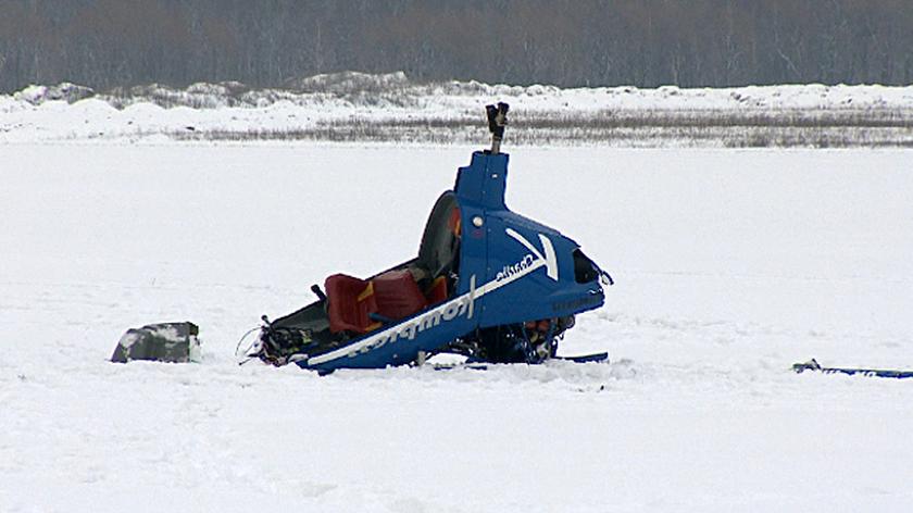 Śmigłowiec rozbił się tuż po starcie. Pilot w szpitalu