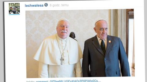 Wałęsa komentuje przerobioną fotografię: A kto by nie chciał być papieżem?