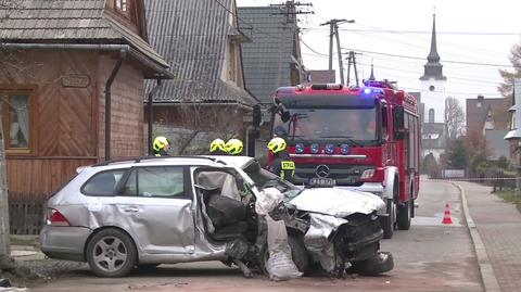 Wypadek w Białym Dunajcu (wideo z dnia 7.11)