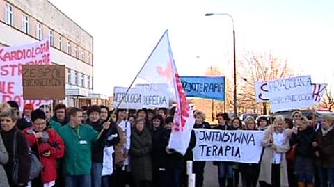 Protest w szpitalu w Koninie