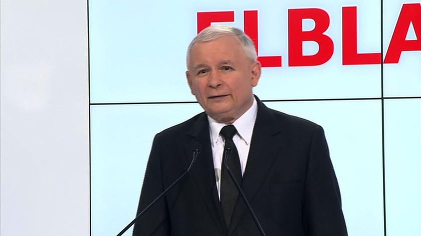 Kaczyński o sukcesie PiS w Elblągu
