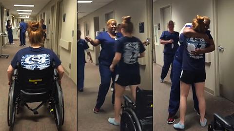 Po 11 dniach wstała z wózka inwalidzkiego i zaskoczyła pielęgniarkę