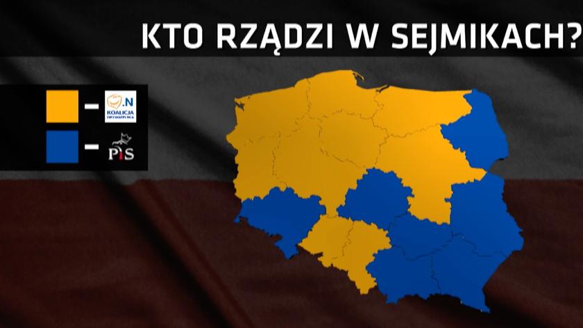 Powyborcza mapa Polski 