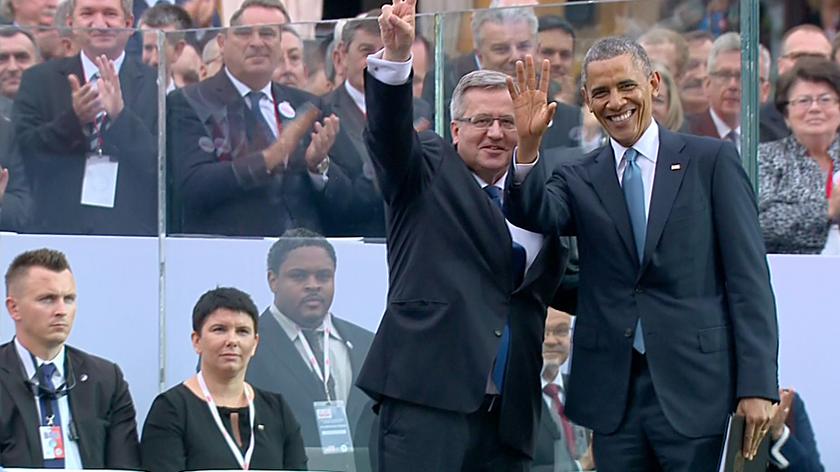 Barack Obama dotarł na uroczystości. Pozował do zdjęć z innymi przywódcami