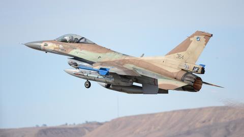 Izraelskie F-16 w trakcie ćwiczeń