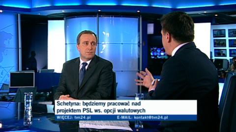 Grzegorz Schetyna w "Magazynie 24 godziny"
