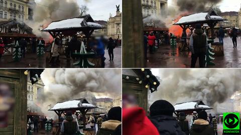 Pożar na jarmarku bożenarodzeniowym we Lwowie 