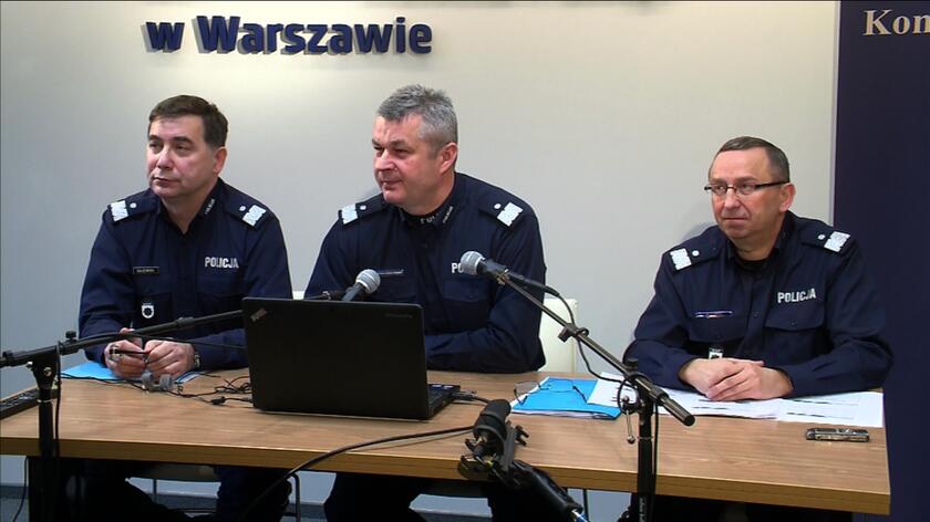 Konferencja prasowa Komendanta Głównego Policji Marka Działoszyńskiego 