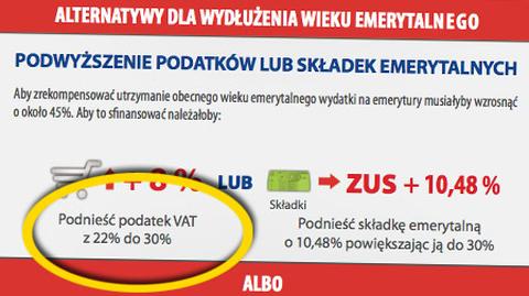 W ulotce PO VAT "zmalał"