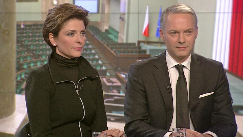 Debata o aborcji. Jacek Żalek i Joanna Mucha w programie "Fakty po Faktach" w TVN24