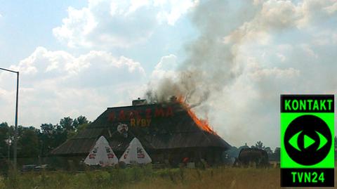 Karczma w ogniu, goście uciekli