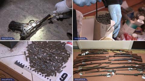 Nielegalna broń, materiały wybuchowe i amunicja ujawnione przez CBŚP