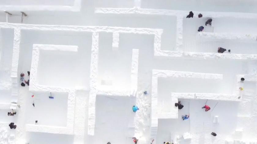Snieżny labirynt w Zakopanem 
