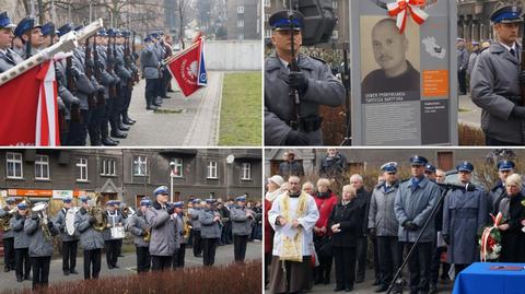 Zginął ewakuując ludzi. Policja uczciła jego pamięć