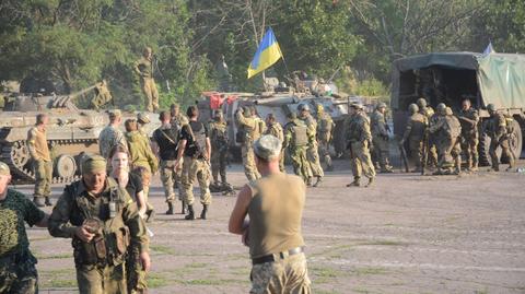 Ćwiczenia batalionu Prawego Sektora i sił zbrojnych Ukrainy  