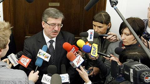 Komorowski: apelujemy o umiarkowanie