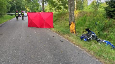 Motocyklista zginął po zderzeniu z sarną