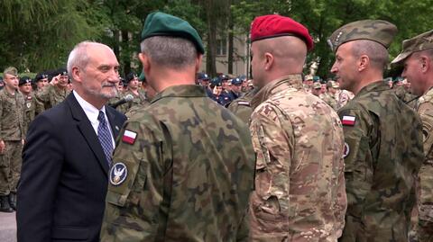 Antoni Macierewicz na otwarciu ćwiczenia Anakonda-16