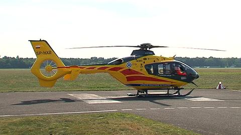 Helikopter zabrał ranną dziewczynkę