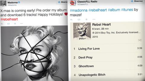 6 utworów Madonny z nowej płyty "Rebel Heart" dostępnych jest w internecie