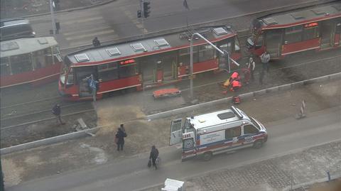 Tramwaj potrącił kobietę w centrum Katowic 
