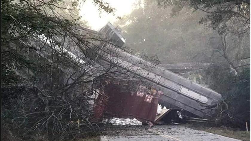 W miejscowości Byromville w stanie Georgia wykolieł się pociąg  