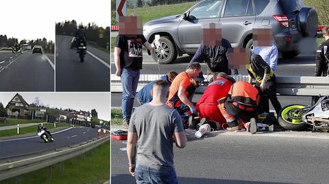 Kierowca pędził Chabówką, stracił panowanie nad pojazdem i wjechał w bariery