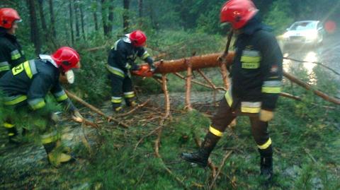 Strażacy usuwają skutki nawałnicy na Dolnym Śląsku