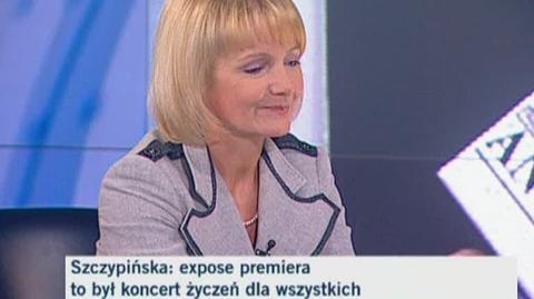 Jolanta Szczypińska o expose