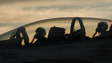 Myśliwce F/A-18 Super Hornet należące do US Navy