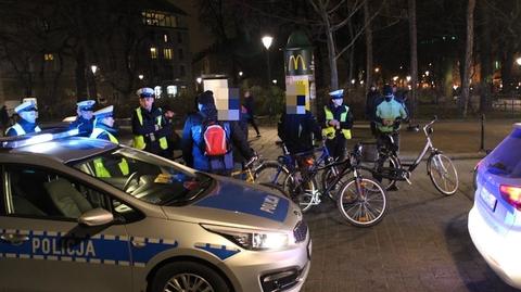 Przejazd rowerzystów przerwała policja