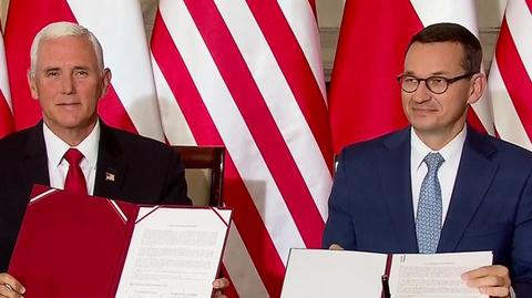 Mike Pence and Mateusz Morawiecki sign 5G security declaration in Warsaw