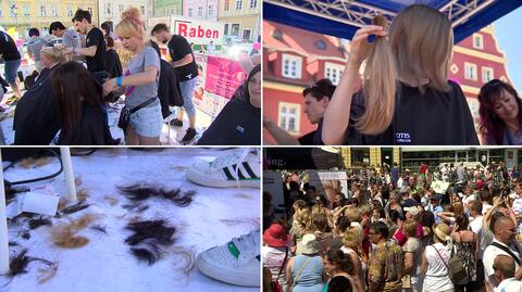 Wrocławianie oddają włosy dla chorych na raka 