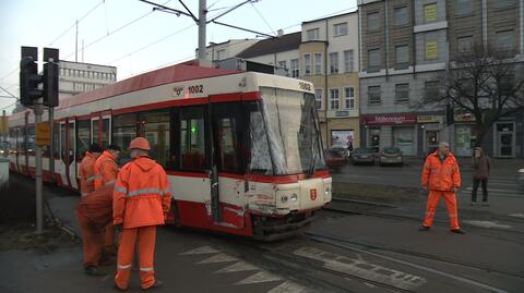 Gdańsk: Zderzenie tramwajów w centrum